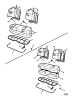 INTERIOR TRIM Chevrolet Lumina (RHD) REAR SEAT FRAME, COVER & PAD - (VK) (69) (A9D, A9E, A9F) EXC (W6R)