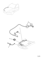 SHEET METAL Chevrolet Lumina (RHD) ENGINE HOOD RELEASE CABLE