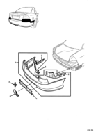 REAR SUSPENSION, FRAME & BUMPER BARS Chevrolet Lumina (RHD) REAR BUMPER BAR - (VK) (69) (A9D, A9F)