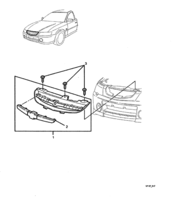 REAR SUSPENSION, FRAME & BUMPER BARS Chevrolet Lumina (RHD) FRONT BUMPER BAR GRILLE - (VK) (69, 80) (A9F)