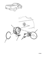 FUEL & EXHAUST Chevrolet Lumina (RHD) FUEL FILLER DOOR - (43, 80)