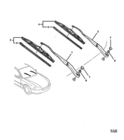 ORNAMENTATION, WIPER Chevrolet Lumina (LHD) VZ WINDSHIELD FRONT WIPER