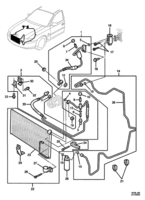 HEATING & AIR CONDITIONING Chevrolet Lumina (LHD) VZ CONDENSER & HOSES - AIR CONDITIONING - (LS1, LS2, L76, L98)