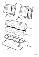 INTERIOR TRIM Chevrolet Lumina (LHD) VZ REAR SEAT FRAME, COVER & PAD -  (VK) (69) (A9D, A9F) (W6R)
