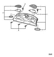 INTERIOR TRIM Chevrolet Lumina (LHD) VZ BACK PANEL SHELF UPPER - (VX) (69)