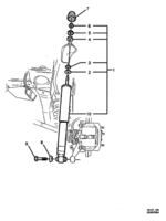 REAR SUSPENSION, FRAME & BUMPER BARS Chevrolet Lumina (LHD) VZ REAR SHOCK ABSORBER - (37, 69)