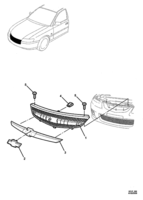 REAR SUSPENSION, FRAME & BUMPER BARS Chevrolet Lumina (LHD) VZ FRONT BUMPER BAR GRILLE - (37)