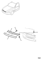 REAR SUSPENSION, FRAME & BUMPER BARS Chevrolet Lumina (LHD) VZ FRONT HOOD MOULDING