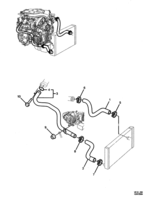 COOLING & OILING Chevrolet Lumina (LHD) VZ RADIATOR HOSES & INLET PIPE - (VK, VL, VX) (LE0, LP1, LY7)