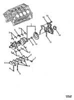 ENGINE & CLUTCH - (LS1,LS2,L76,L98) (V8) Chevrolet Lumina (LHD) VZ CRANKSHAFT & MAIN BEARING - (LS1, LS2, L76, L98)