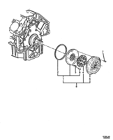 ENGINE & CLUTCH - (LS1,LS2,L76,L98) (V8) Chevrolet Lumina (LHD) VZ FLYWHEEL - MANUAL - (MM6, M12) (LS1, LS2, L76, L98)