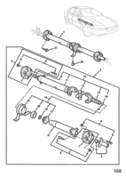 REAR AXLE & ROAD WHEELS Chevrolet Lumina (RHD) REAR PROPELLER SHAFT - (MM6, M12)