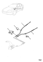 BRAKES Chevrolet Lumina (RHD) PARK BRAKE SECONDARY CABLE - (35, 37, 69, 80)