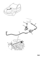 FUEL & EXHAUST Chevrolet Lumina (RHD) VAPOUR CANISTER PURGE HOSES - (LY7, LE0, LP1)