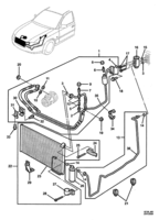 HEATING & AIR CONDITIONING Chevrolet Lumina (RHD) CONDENSER & HOSES - AIR CONDITIONING - (LS1, LS2, L76, L98)