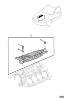 ENGINE & CLUTCH - (LS1,LS2,L76,L98) (V8) Chevrolet Lumina (RHD) VALLEY COVER - (L76)
