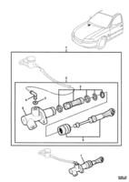 ENGINE & CLUTCH - (LS1,LS2,L76,L98) (V8) Chevrolet Lumina (RHD) CLUTCH MASTER CYLINDER - MANUAL - PUSHROD NON ADJUSTABLE (MM6, M12) (LS1, LS2, L76, L98)