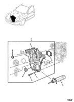 ENGINE & CLUTCH - LE0,LW2 (V6) Chevrolet Lumina (RHD) FRONT COVER - (VK, VL, VX) (LE0, LW2)