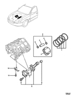 ENGINE & CLUTCH - LY7,LP1 (V6) Chevrolet Lumina (RHD) PISTON & PIN, RING, BEARING - (LY7, LP1)