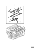 ENGINE & CLUTCH - (LS1,LS2,L76,L98) (V8) Chevrolet Lumina (RHD) VALLEY COVER - (LS1)