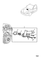 ENGINE & CLUTCH - LY7,LP1 (V6) Chevrolet Lumina (RHD) THERMOSTAT & HOUSING - (LY7, LP1)