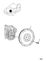ENGINE & CLUTCH - LY7,LP1 (V6) Chevrolet Lumina (RHD) FLYWHEEL - MANUAL - (MV5) (LY7)