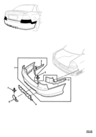 REAR SUSPENSION, FRAME & BUMPER BARS Chevrolet Lumina (RHD) REAR BUMPER BAR -  (VK) (69) (A9D, A9F)