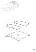 INSULATORS & GROMMET Chevrolet Lumina (RHD) INSULATOR - ROOF - (69)