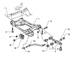 FRONT SUSPENSION & STEERING Chevrolet Caprice CROSSMEMBER & CONTROL ARM - FRONT