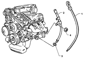 ENGINE - LN3 & V9Y (V6) Chevrolet Caprice OIL LEVEL TUBE - LN3