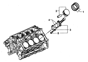 ENGINE - LS1 (V8) Chevrolet Caprice PISTON & PIN, RING, BEARING - LS1