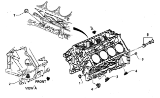 ENGINE - LS1 (V8) Chevrolet Caprice WELSH PLUGS - CYLINDER BLOCK - LS1