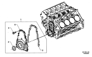 ENGINE - LS1 (V8) Chevrolet Caprice FRONT COVER - LS1