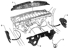 INSULATORS & GROMMET Chevrolet Caprice INSULATOR - DASH PANEL ASM & COWL