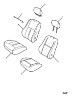 INTERIOR TRIM Chevrolet Caprice FRONT SEAT COVER, PAD & HEAD RESTRAINT - (WL)