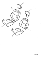 INTERIOR TRIM Chevrolet Caprice FRONT SEAT COVER, PAD & HEAD RESTRAINT - (WM)