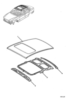 SHEET METAL Chevrolet Caprice ROOF, RAILS & SUPPORTS - (CC5)