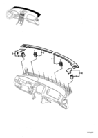 DASH, INSTRUMENT, RADIO, ALARM Chevrolet Caprice DEMIST GRILLE - (WL, WM, WZ)