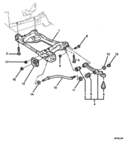 FRONT SUSPENSION & STEERING Chevrolet Caprice FRAME ASM & CONTROL ARM - FRONT,