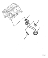 ENGINE - LN3 (V6) Chevrolet Caprice OIL SUCTION PIPE & SCREEN - (LN3)