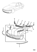 REAR SUSPENSION & BUMPER BARS Chevrolet Caprice (LHD) FRONT BUMPER BAR