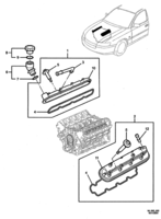 ENGINE - LS1,LS2 (V8) Chevrolet Caprice (LHD) CYLINDER HEAD COVERS - (LS1, LS2, L76)