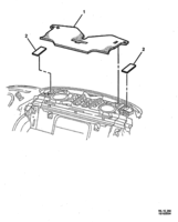 INSULATORS & GROMMET Chevrolet Caprice (LHD) NOISE SUPPRESSION - UPPER BACK PANEL