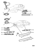 ORNAMENTATION, WIPER Chevrolet Caprice (LHD) EMBLEMS & NAME PLATES