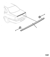 ORNAMENTATION, WIPER Chevrolet Caprice (LHD) DECKLID SPOILER