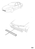 REAR SUSPENSION & BUMPER BARS Chevrolet Caprice (LHD) CROSSMEMBER BLACKOUT STRIP,