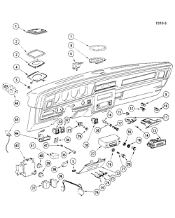 PARE-BRISE - ESSUI-GLACE - RÉTROVISEURS - TABLEAU DE BOR - CONSOLE - PORTES Chevrolet Caprice 1982-1984 B INSTRUMENT PANEL PART 2