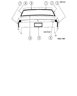 BODY MOLDINGS-SHEET METAL-REAR COMPARTMENT HARDWARE-ROOF HARDWARE Chevrolet Caprice 1982-1982 BL MOLDINGS/BODY-REAR