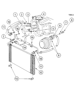 BODY MOUNTING-AIR CONDITIONING-AUDIO/ENTERTAINMENT Chevrolet Caprice 1985-1988 B A/C REFRIGERATION SYSTEM-4.3L,5.0L V6 V8 (LB4/4.3Z,LG4/305H)