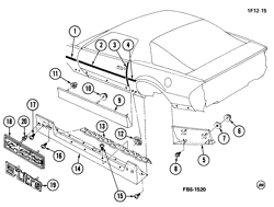 BODY MOLDINGS-SHEET METAL-REAR COMPARTMENT HARDWARE-ROOF HARDWARE Chevrolet Camaro 1982-1982 F MOLDINGS/BODY-BELOW BELT